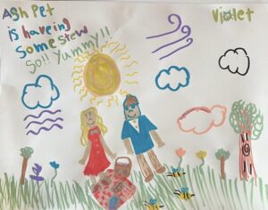 Picture of the Week: Ashpet drawn by Violet (8) from Oregon US.